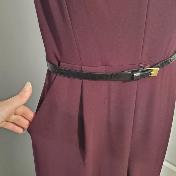 Calvin Klein plum jumpsuit. Size 8 - Picture 3 of 5